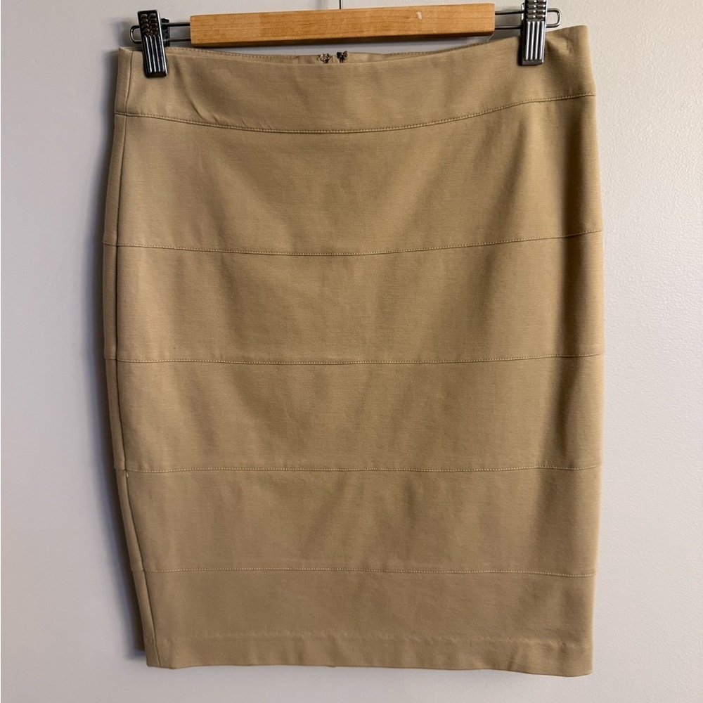 Thalian Classic Tan Pencil Skirt